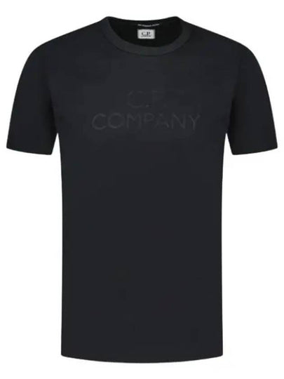 Embroidered Logo Cotton Short Sleeve T-shirt Black B0710996445 - CP COMPANY - BALAAN 2