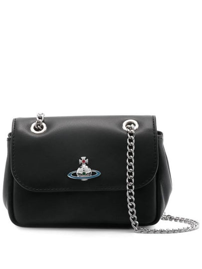 ORB Plaque Small Cross Bag Black - VIVIENNE WESTWOOD - BALAAN 2