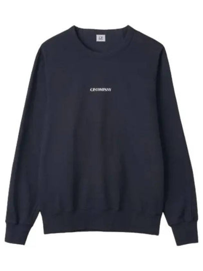 Light Fleece Logo Sweatshirt Navy - CP COMPANY - BALAAN 2