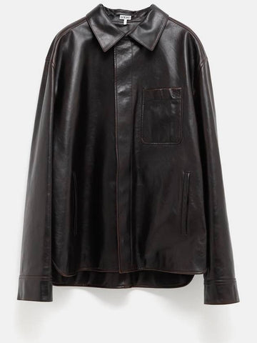 Overshirt in nappa calfskin - LOEWE - BALAAN 1