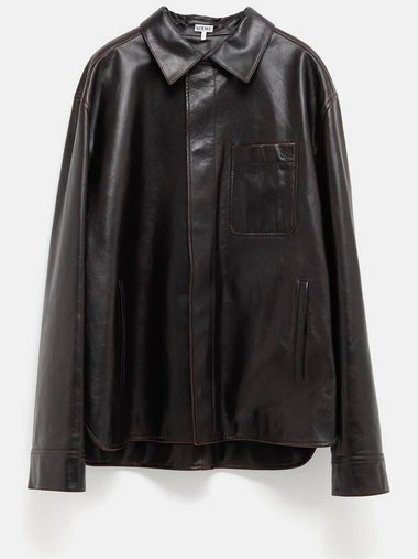 Overshirt in nappa calfskin - LOEWE - BALAAN 1