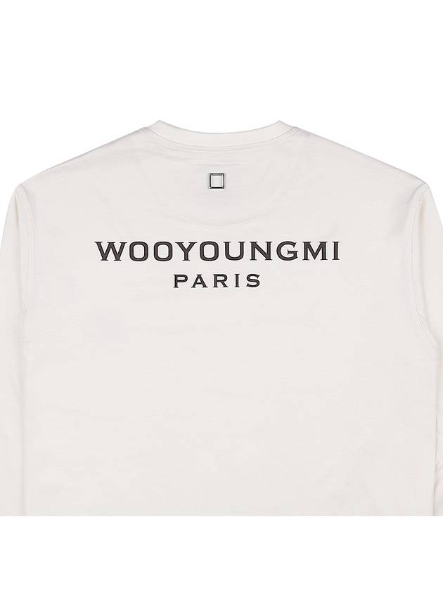 Cotton Back Logo Long Sleeve T-Shirt Ivory - WOOYOUNGMI - BALAAN 9