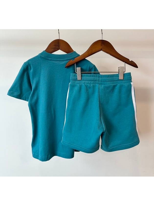 Kids T shirt Shorts Set Setup IJ5500 Light Sea Green - ADIDAS - BALAAN 3