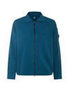 Gabardine Zip Up Long Sleeve Shirt Blue - CP COMPANY - BALAAN 2