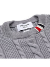 RWB Cable Wool Knit Top Grey - THOM BROWNE - BALAAN 4