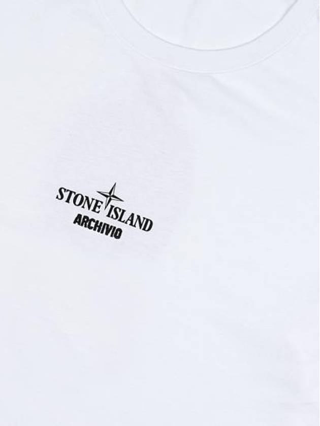 Archibio PVC Print Short Sleeve T-Shirt White - STONE ISLAND - BALAAN 6