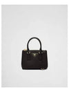 Galleria Saffiano Leather Mini Tote Bag Black - PRADA - BALAAN 2