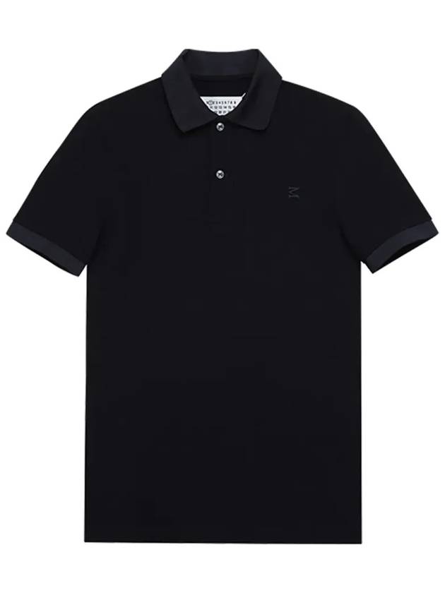 Back Stitch Polo Shirt Navy - MAISON MARGIELA - BALAAN 6