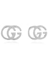 GG Running Stud Earrings Silver - GUCCI - BALAAN.