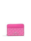 Jet Set Small Logo Card Wallet Pink - MICHAEL KORS - BALAAN 1