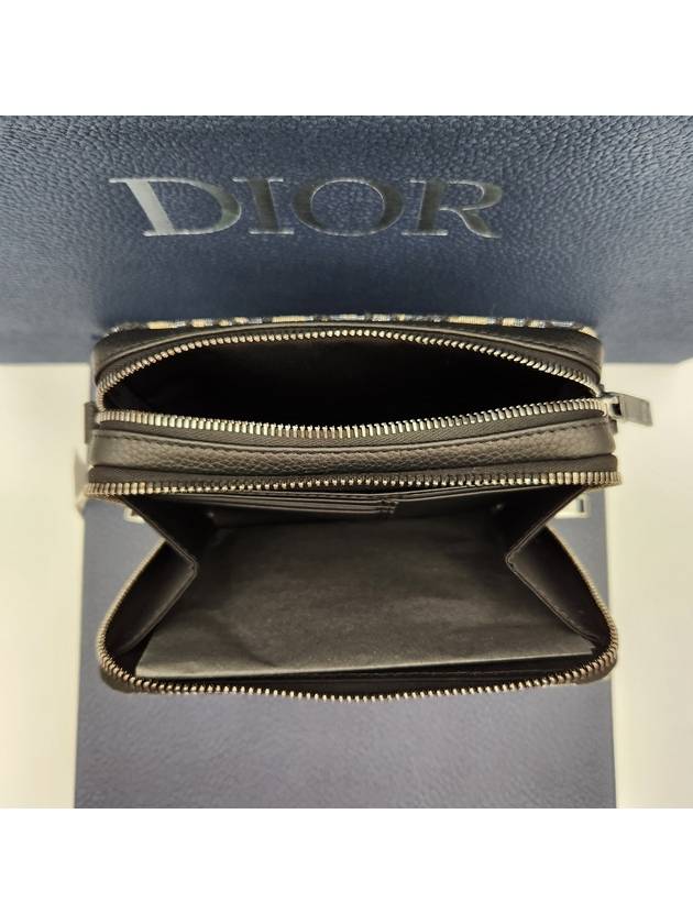 Oblique Strap Shoulder Bag  Black Beige - DIOR - BALAAN 5