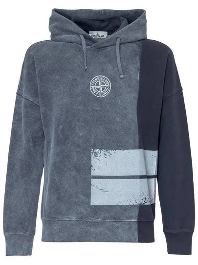 Logo Print Felpa Hoodie Navy - STONE ISLAND - BALAAN 2