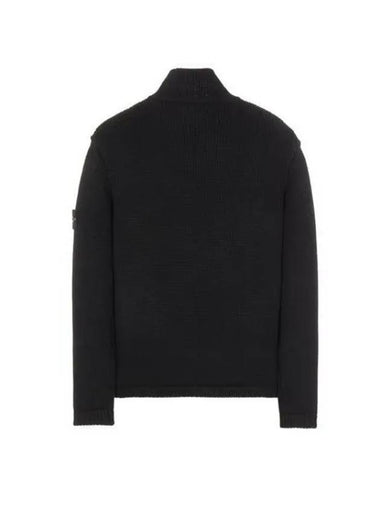 Wappen Patch Lambswool Half-Zip Knit Top Grey - STONE ISLAND - BALAAN 1