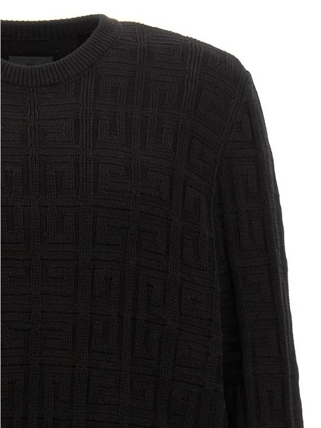 4G Pattern Cotton Knit Top Black - GIVENCHY - BALAAN 4