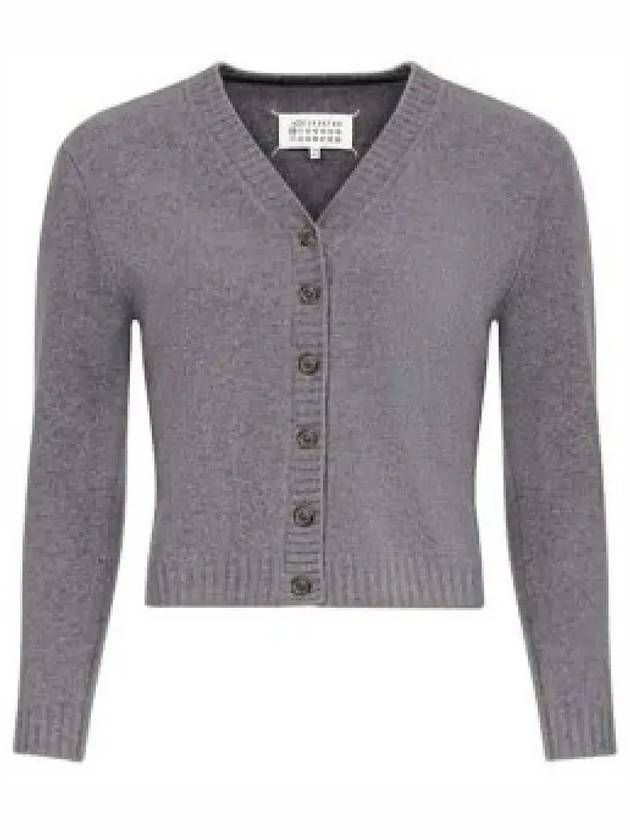 4 Stitch Lambswool Cardigan Charcoal - MAISON MARGIELA - BALAAN 2