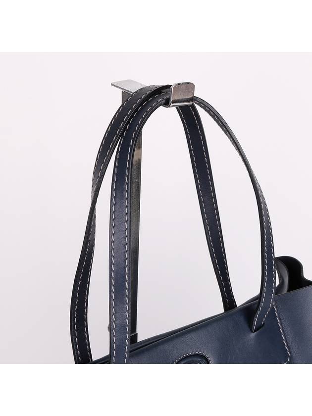 Navy leather tassel decorated medium shoulder bag - TOD'S - BALAAN 5