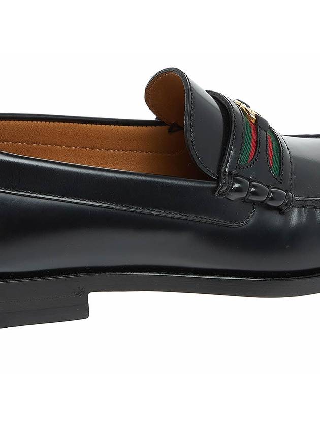 Double G Leather Loafers Black - GUCCI - BALAAN 11