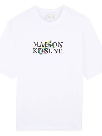 Flowers Oversized Short Sleeve T-Shirt White - MAISON KITSUNE - BALAAN 2