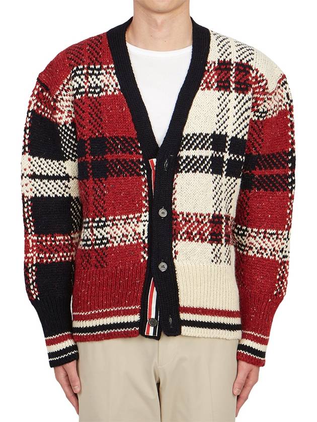 Donegal Tartan Check Cardigan - THOM BROWNE - BALAAN 2