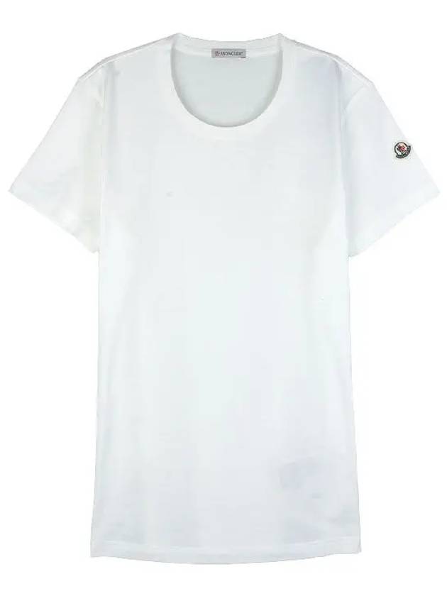 Logo Patch Jersey Cotton Short Sleeve T-Shirt Off White - MONCLER - BALAAN 2