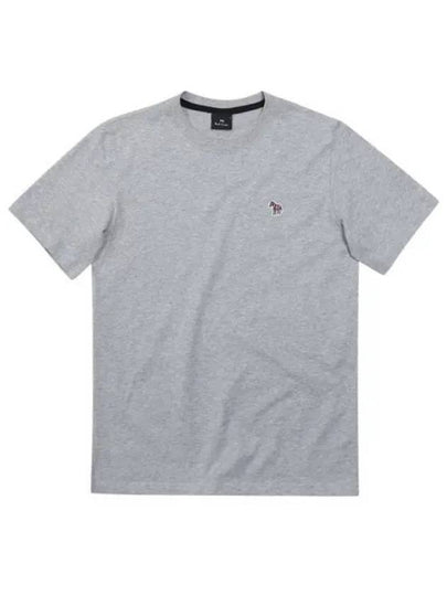 Zebra Logo Crew Neck Cotton Short Sleeve T-Shirt Grey - PAUL SMITH - BALAAN 2