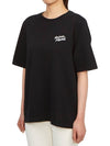 Handwriting Logo Cotton Short Sleeve T-Shirt Black - MAISON KITSUNE - BALAAN 3