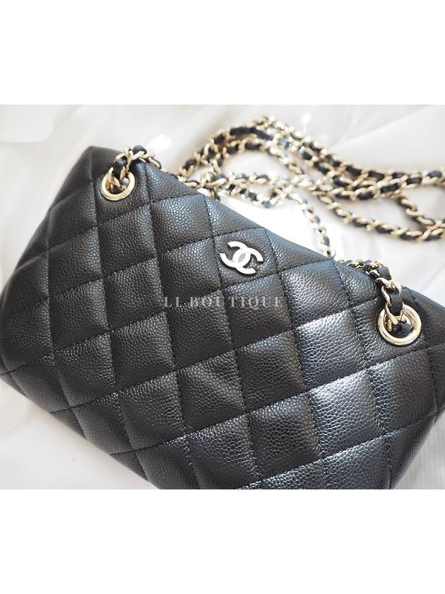 25 NEW Caviar Chain Mini Bag Black Gold AP4423 - CHANEL - BALAAN 6