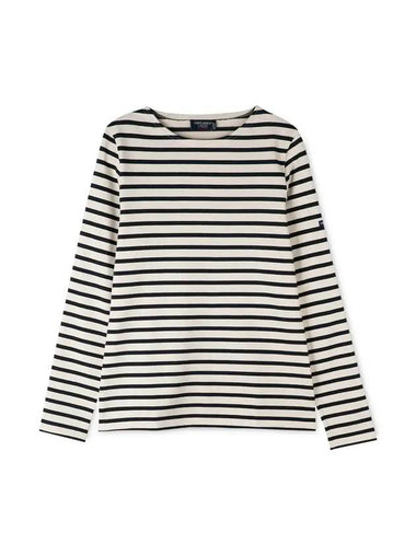 Women's Meridame II Striped Long Sleeve T-Shirt Ecru Marine - SAINT JAMES - BALAAN 1