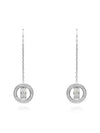 hollow drop earrings silver - SWAROVSKI - BALAAN 1