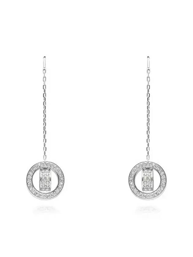 hollow drop earrings silver - SWAROVSKI - BALAAN 1