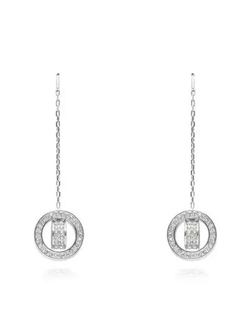 hollow drop earrings silver - SWAROVSKI - BALAAN 1