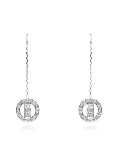 hollow drop earrings silver - SWAROVSKI - BALAAN 1