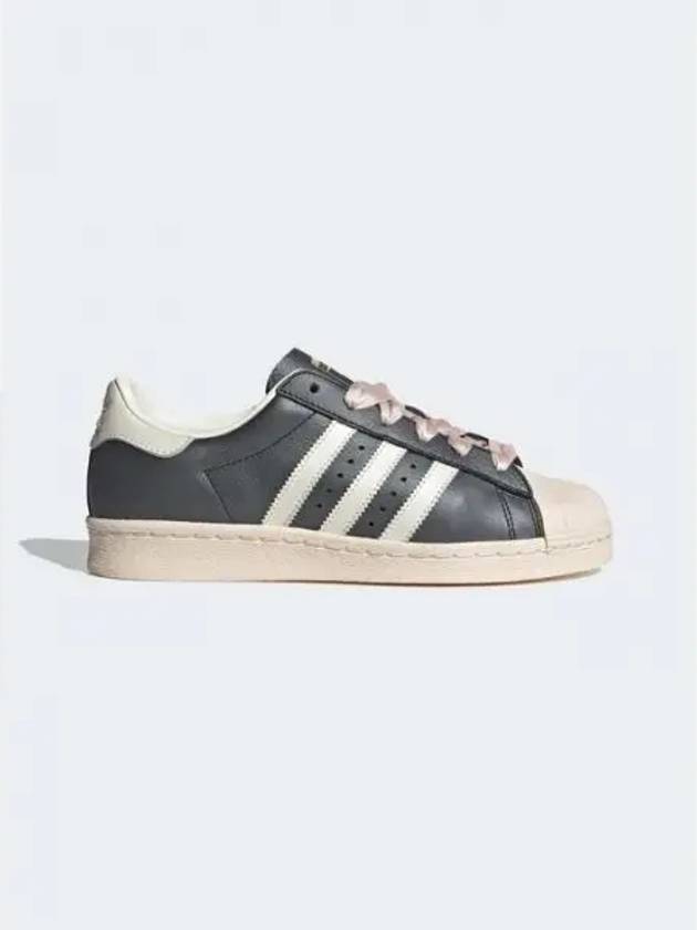 Superstar 82 Leather Low Top Sneakers Black Wonder Quartz - ADIDAS - BALAAN 2