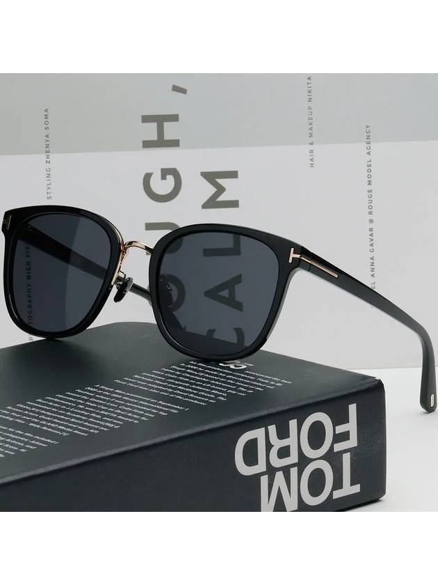 Eyewear Horn-Rim Square Sunglasses Black - TOM FORD - BALAAN 3