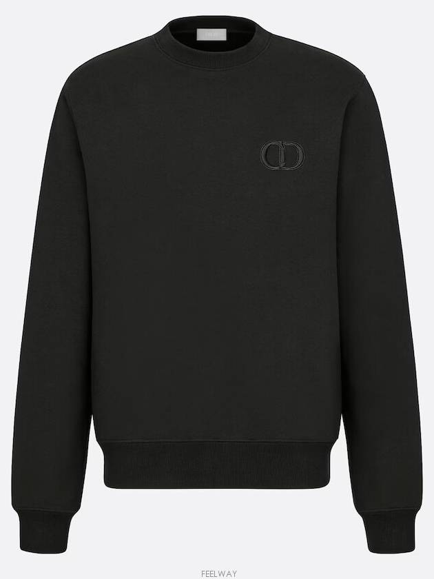 CD Icon Cotton Sweatshirt Black - DIOR - BALAAN 2