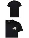 Double Logo Short Sleeve T-Shirt Black - MONCLER - BALAAN 5