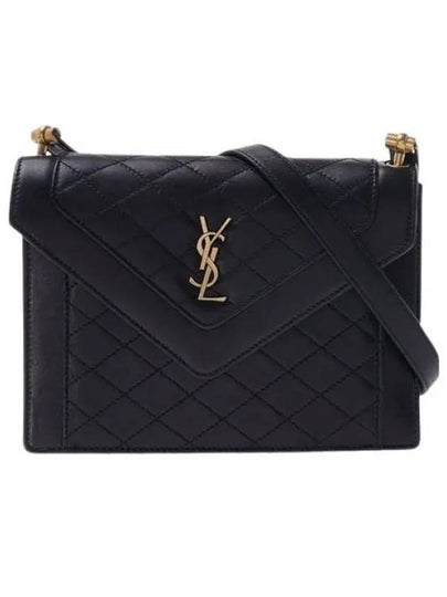 Gabi Quilting Small Lambskin Shoulder Bag Black - SAINT LAURENT - BALAAN 2