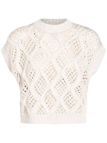 Brunello Cucinelli White Wool Knitwear - BRUNELLO CUCINELLI - BALAAN 1