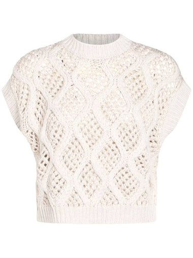 Brunello Cucinelli White Wool Knitwear - BRUNELLO CUCINELLI - BALAAN 1