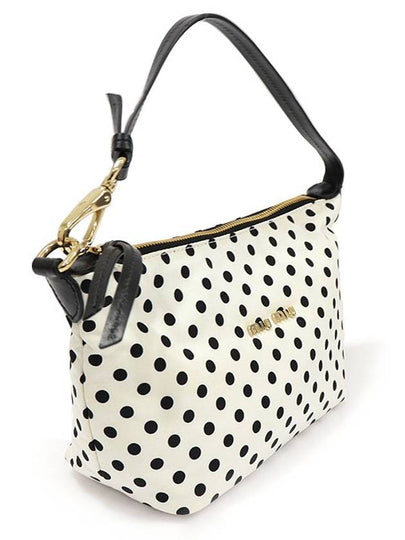 5NE841 White Re Nylon Spirit Print Faille Mini Shoulder Bag - MIU MIU - BALAAN 2