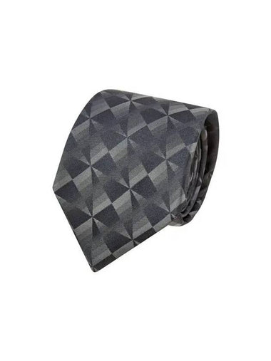 Men s Triangle Pattern Silk Tie Gray 270361 - EMPORIO ARMANI - BALAAN 1