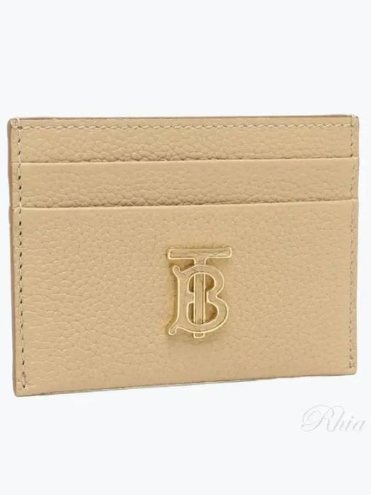 TB Grainy Leather Card Wallet Haute Beige - BURBERRY - BALAAN 2