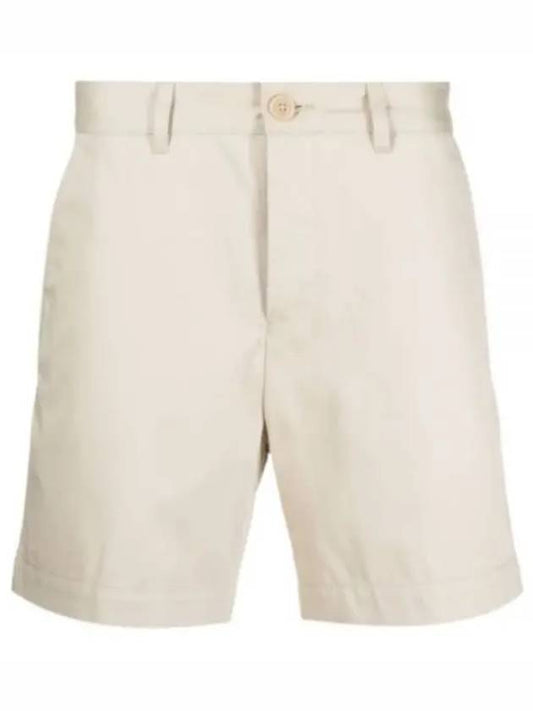 Men's Chino Cotton Shorts Beige - AMI - BALAAN.