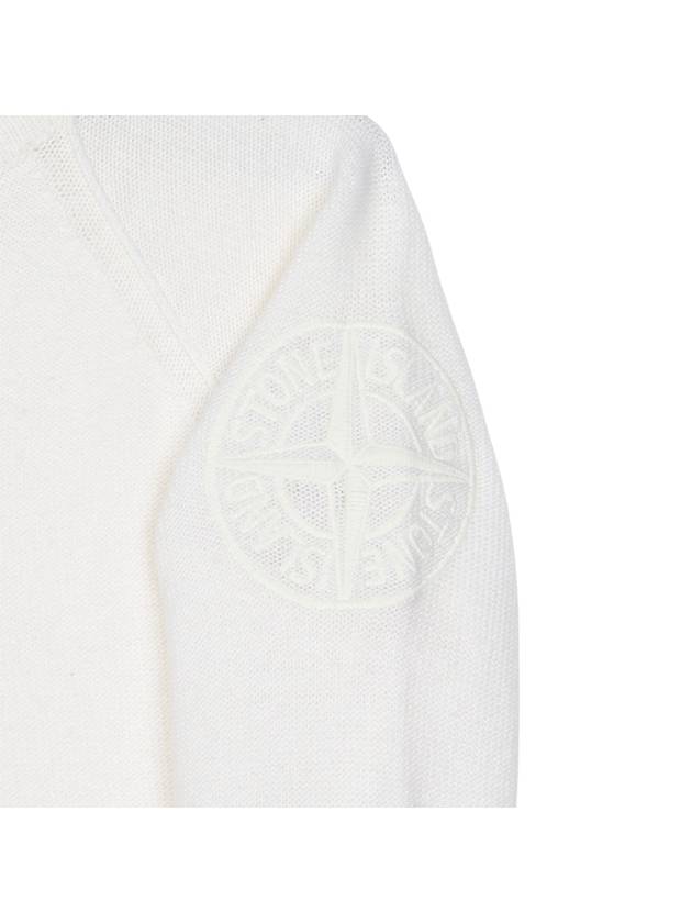 Kids Compass Motif Crew Neck Sweatshirt Ivory - STONE ISLAND - BALAAN 5