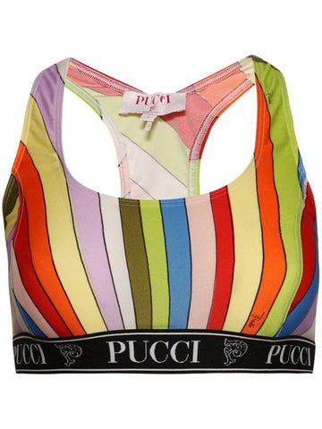 Pucci Iris-Print Crop Top Clothing - EMILIO PUCCI - BALAAN 1