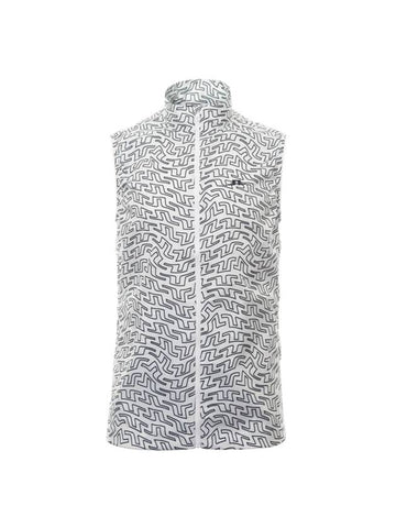 Men's Ash Light Packable Print Vest White - J.LINDEBERG - BALAAN 1