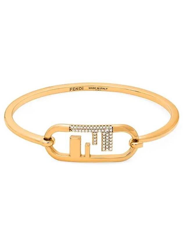 O'Lock FF Logo Bracelet Gold - FENDI - BALAAN 3