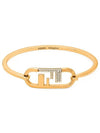 O'Lock FF Logo Bracelet Gold - FENDI - BALAAN 3