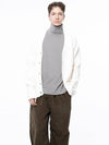 Men s M243OT01IV Dense Hachi Wool Blended Y neck Knit Cardigan Ivory - CHANCE'S NOI - BALAAN 1