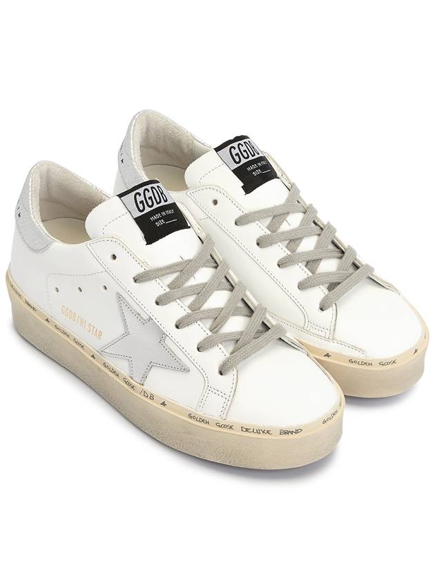 Hi Star White Metallic Silver Heel Tab Sneakers - GOLDEN GOOSE - BALAAN 4